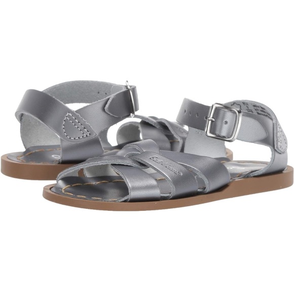NIB The Salt Water Original Sandals Size 6 Silver - Picture 1 of 7